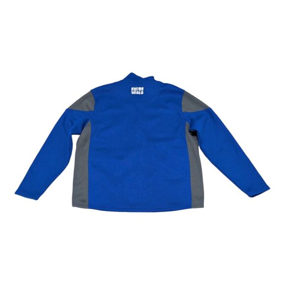 NFL Indianapolis Colts Full Zip Jacket Mens XXL Knit Royal Blue Windbreaker Gray - Picture 2 of 6